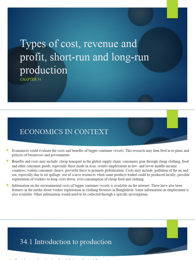 Short-Run vs Long-Run Cost Analysis | PDF | Long Run And Short Run ...