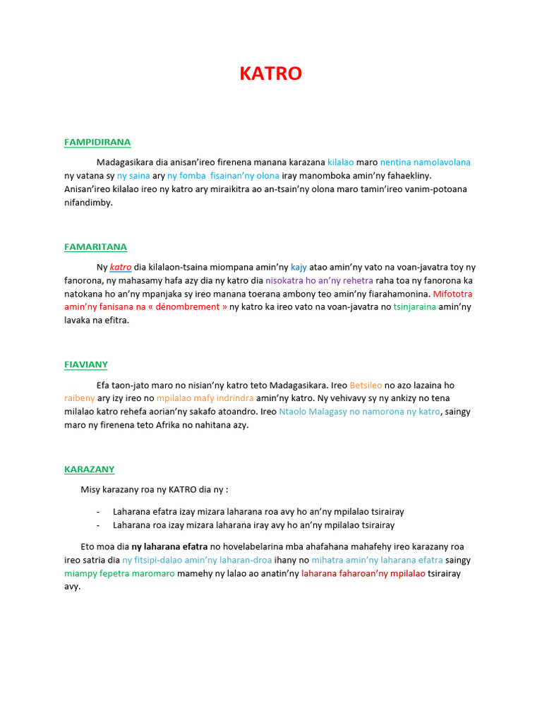 KATRO | PDF