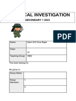 Sec 1 Historical Investigation Booklet 