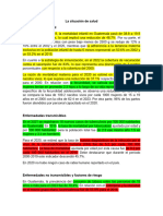 La Situación de Salud Del Pais