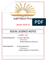 Notes - Class - 10th - Social Science2023-24 KVS