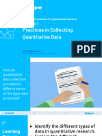 III - Practices in Collecting Quantitative Data