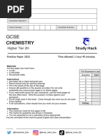 Chemistry Practice Paper 2