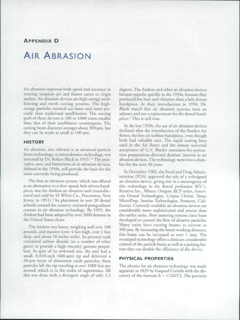 AIR Abrasion PDF Tooth Enamel Health Sciences