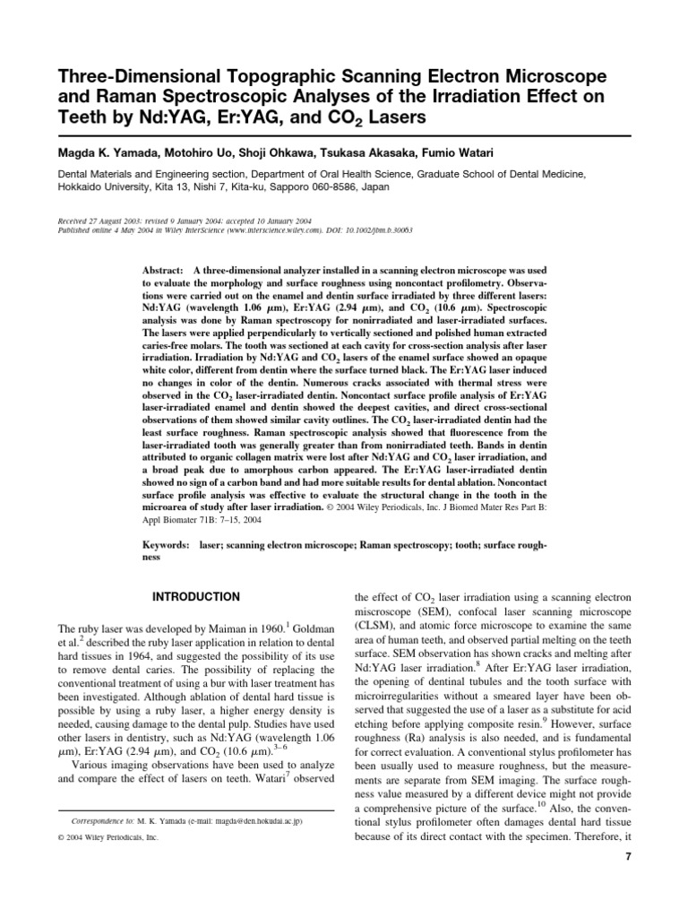 Three-Dimensional Topographic Scanning Electron Microscope and Raman ...