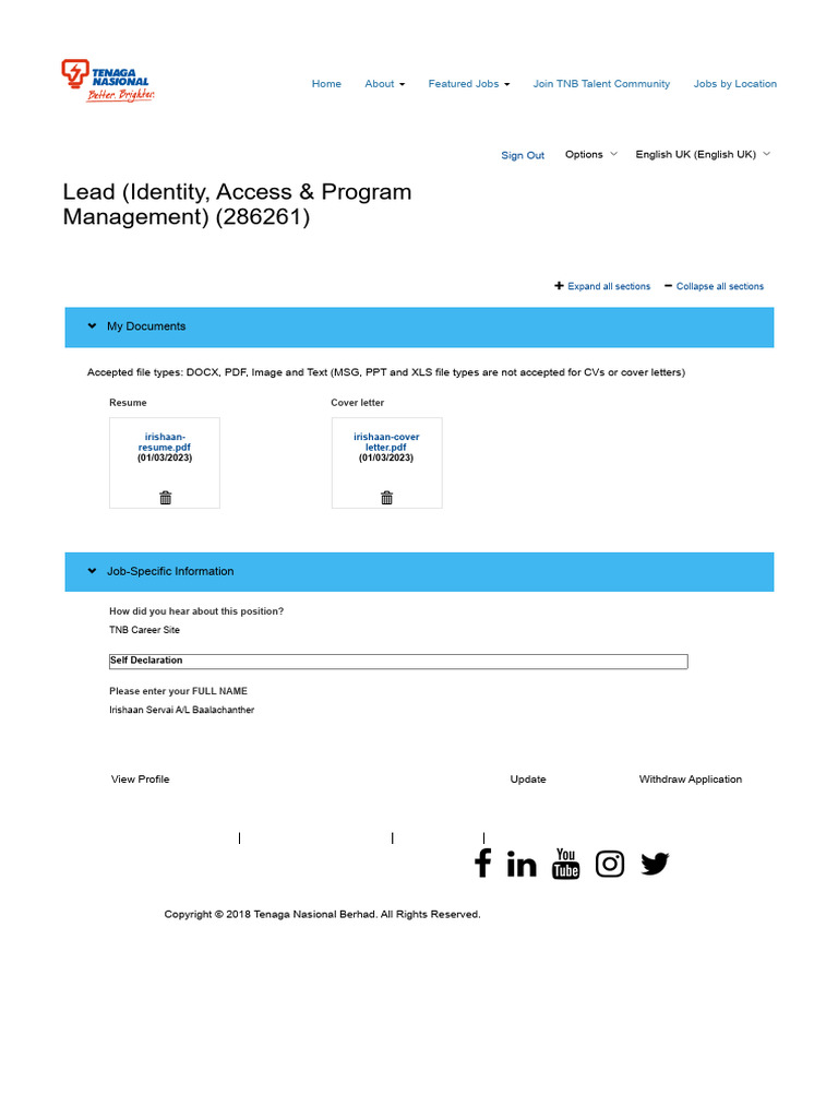 Career Opportunities Lead (Identity, Access & Program Management) PDF