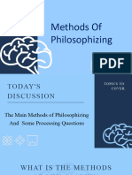 Group 1 Methods of Philosophizing