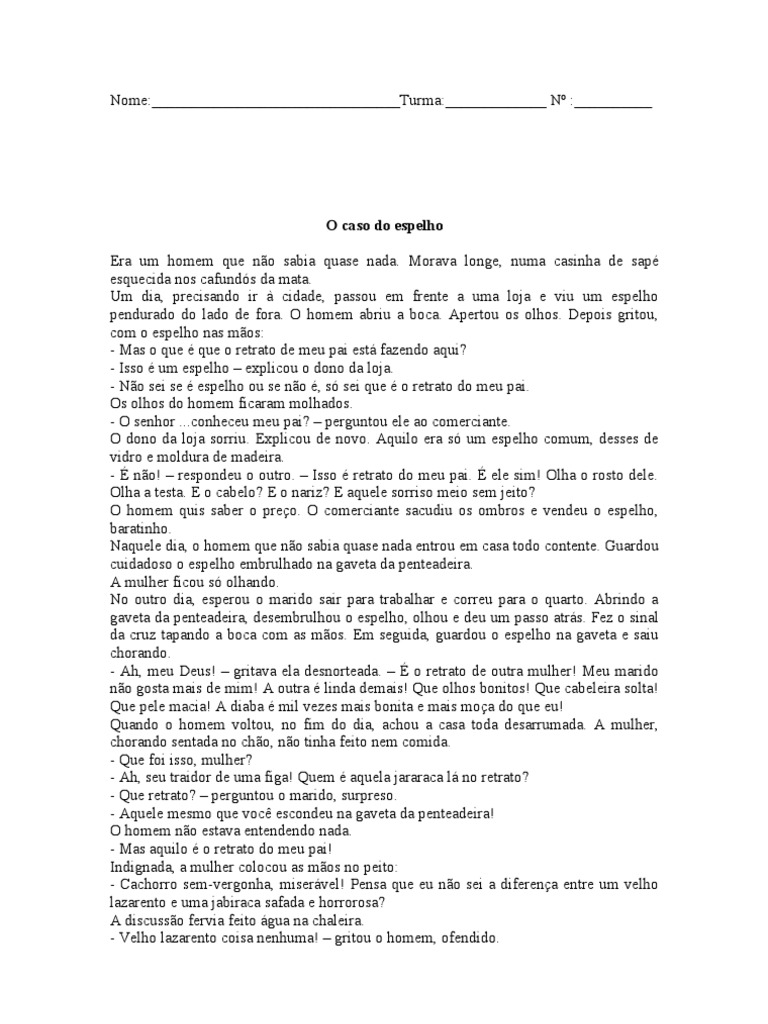 7º Ano - Leitura | PDF | Contos