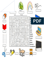 Classroom Objects Crosswords Picture Description Exercises Wordsearc - 71557