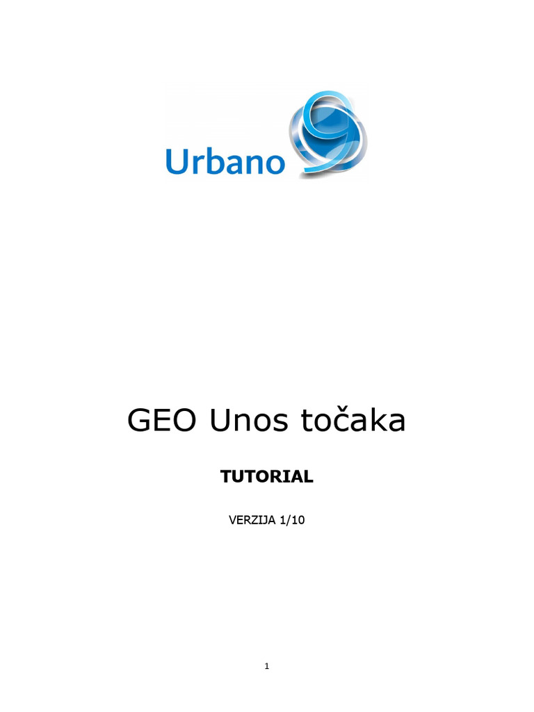 Tutorial Za Urbano 8 Geo Unos Toƒaka | PDF
