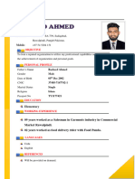Resume Template For Cook