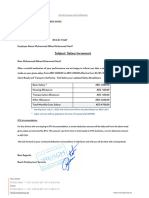 Increment Letter To Muhammad Abbas Muhammad Hanif