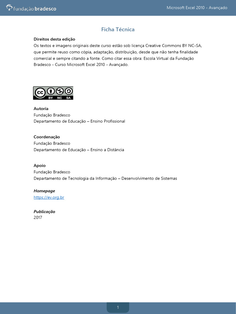 Ficha tecnica microsoft excel 2010 avancado pdf