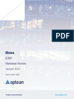 RossERP801 Release Notes