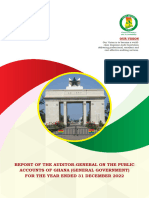 Report of The Auditor-General On The Public Accounts of Ghana (General Government) For The Year Ended 31 December 2022