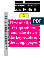 Questions Based On Facts (Explicit) : First of All, Read The Questions and Take Down The Keywords On The Rough Paper