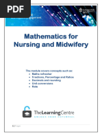 Mathematics For Nursing and Midwifery 8 - 9 - 2020