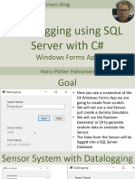 Datalogging SQL Server With CSharp WinForms