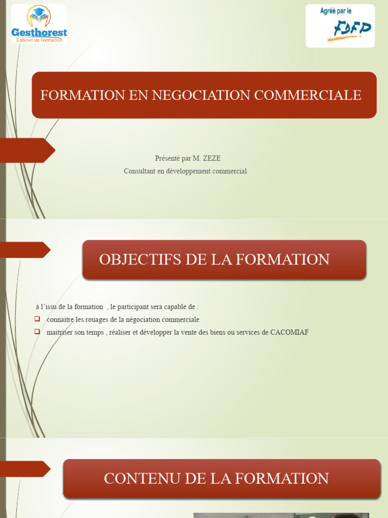 Formation en Négociation Commerciale | PDF | Sodles | Négociation
