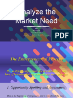 Analyze The Market Need