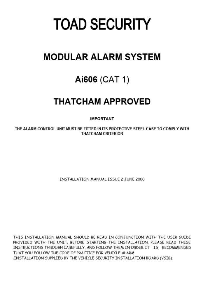 TOAD AI606 Install and Programming | PDF | Electrical Connector ...