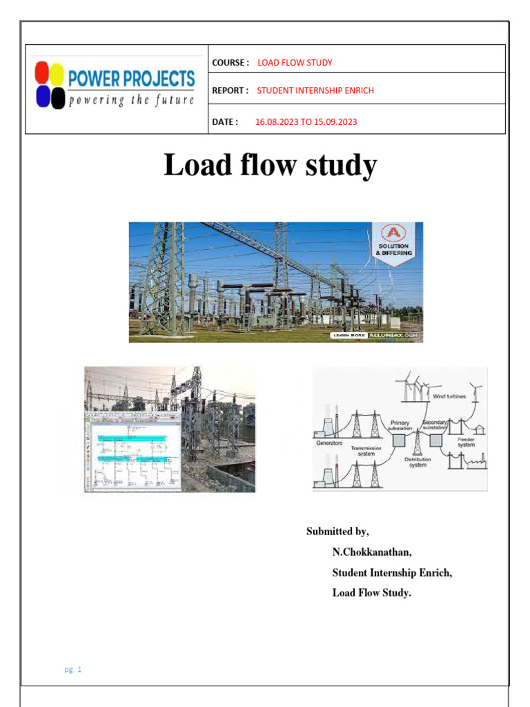 Load Flow Study Internship Report | PDF | Transformer | Electric Power ...