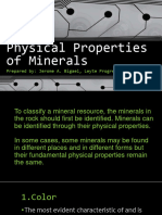 Physical Properties of Minerals: Prepared By: Jerome A. Bigael, Leyte Progressive High School