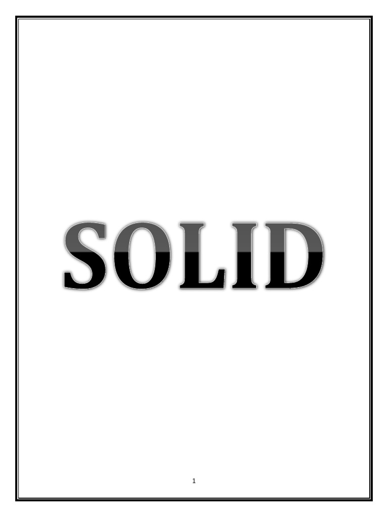 SOLID Principles | PDF
