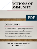 Functions of Community