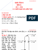 Giải Tích I BÀI 2