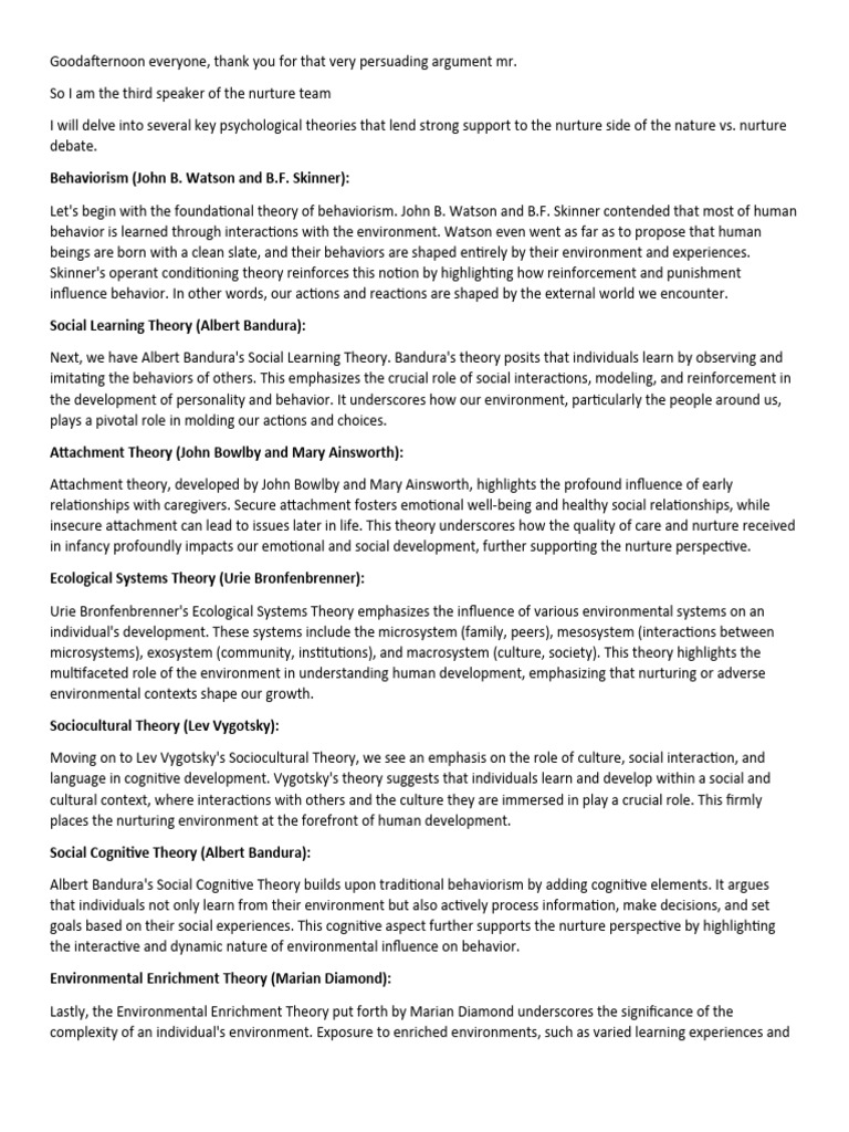 NATURE VS NURTURE IN DEVELOPMENTAL PSYCHOLOGY PDF intelligence overview