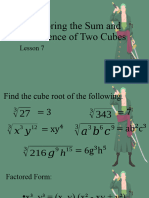 Factoring Sum and Difference of Two Cubes