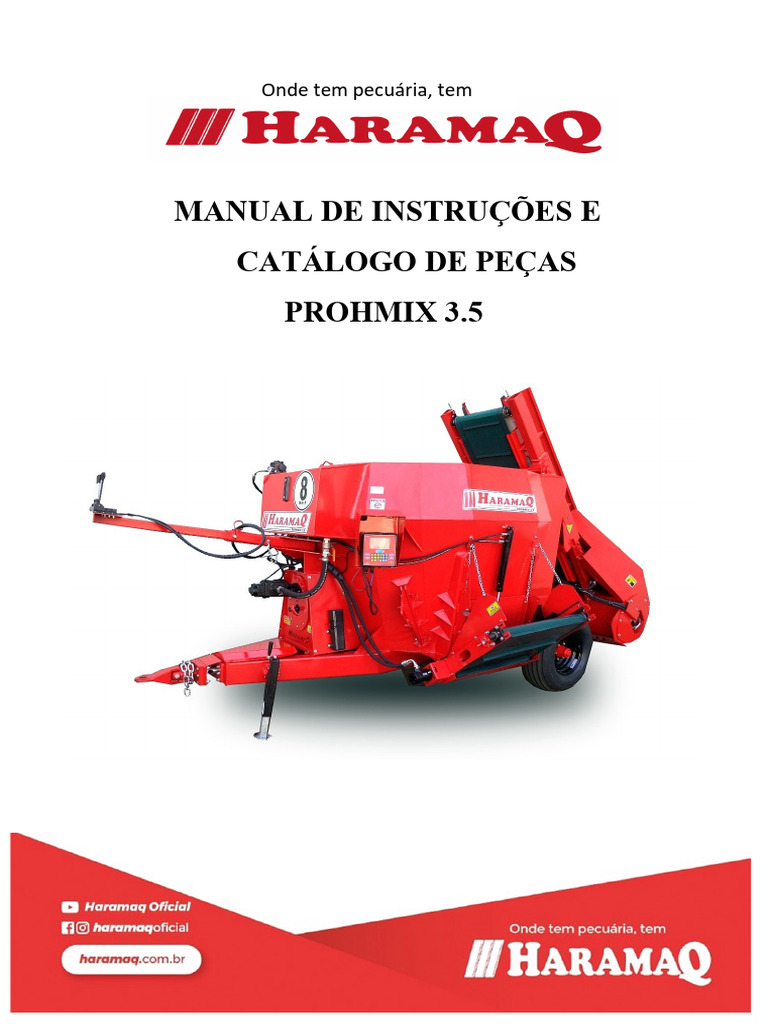 Manual PROHMIX 3.5 | PDF | Trator | Pneu
