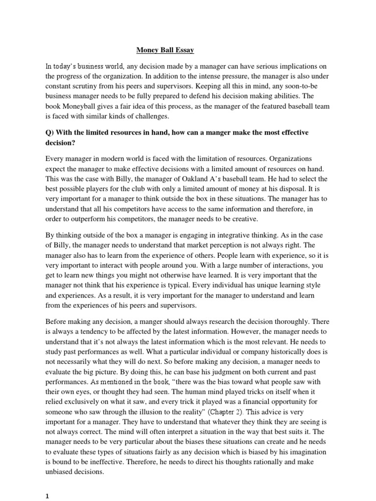 Moneyball economics worksheet picture