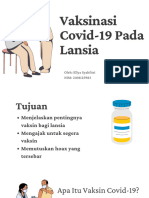 Vaksinasi Covid-19 Pada Lansia