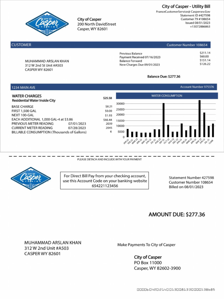 Water Bill PDF | PDF