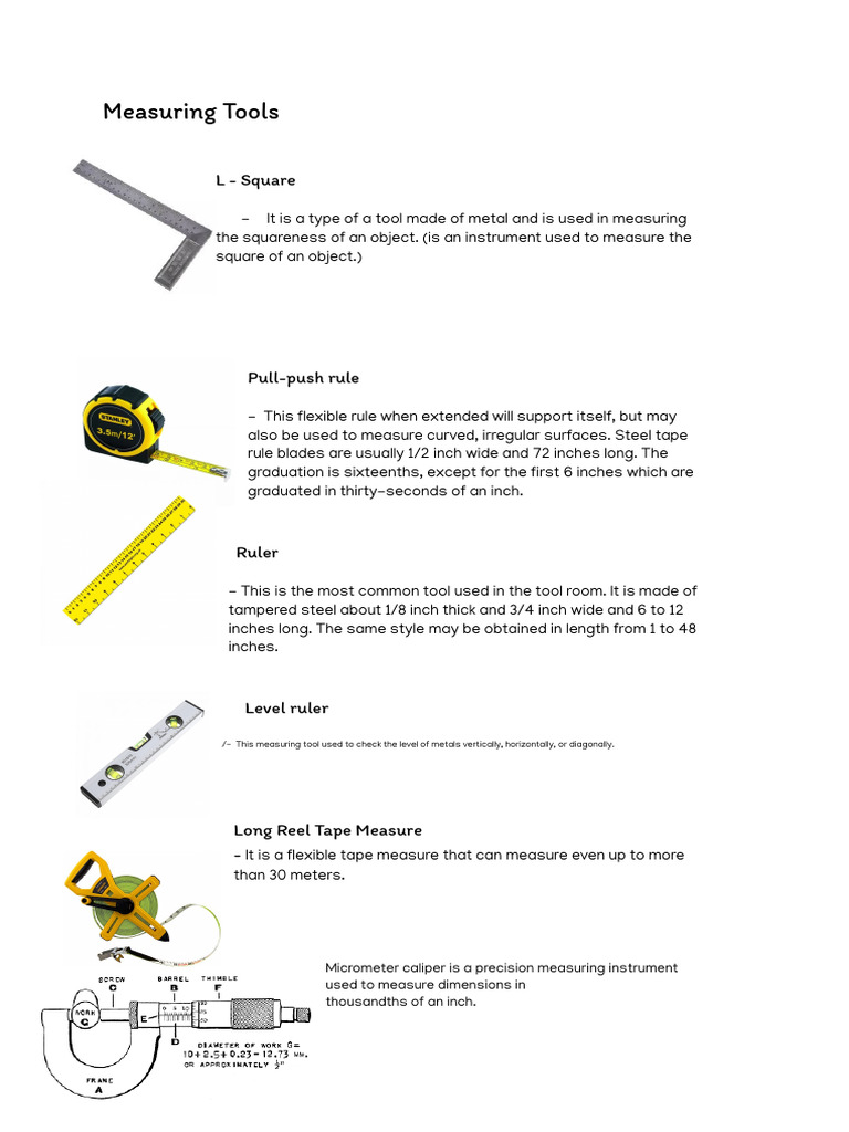 Measuring Tools Tle 8 PDF
