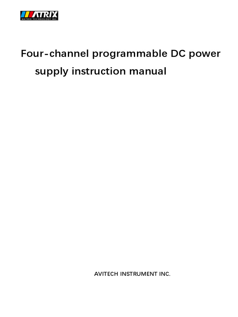 Linear DC Power Supply MPS-4 Series User Manual | PDF | Power Supply ...