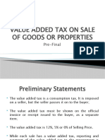 VAT ON SALES OF GOODS A 12