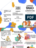 Folleto Tríptico Campaña Informativa de Fomento de La Lectura Colorido Infantil Azul y Amarillo