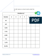 Grade 5 Divisibility Rules B