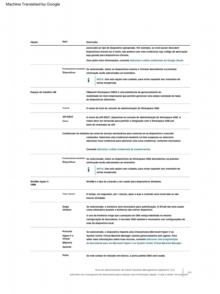 Manual Kace 301-600 | PDF | Porta (rede de computadores) | Sistema de Nomes  de Domínio (DNS), image size:768x1024