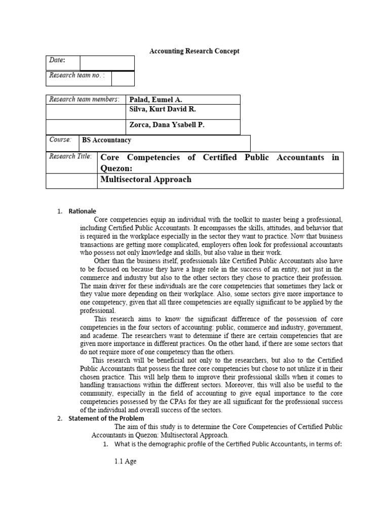 Core Competencies of Certified Public Accountants in Quezon ...
