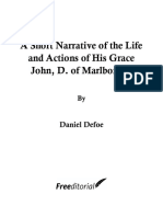 Life and Actions of His Grace John D of Marlborogh Defoe