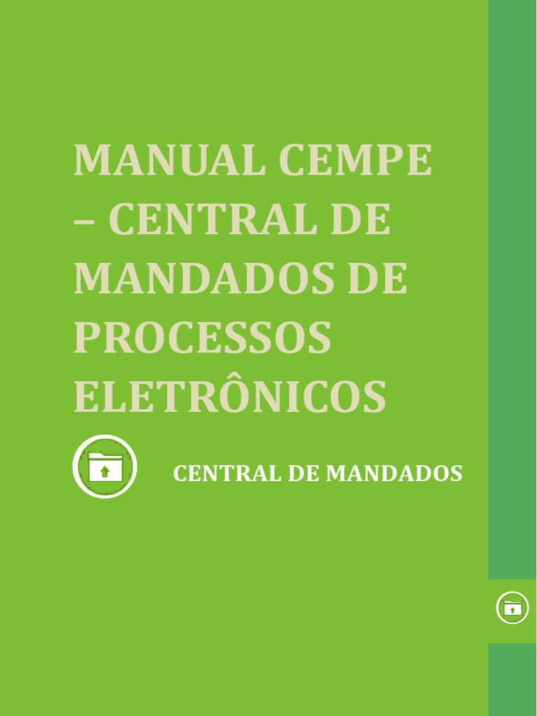 Manual da Central de Mandados CEMPE | PDF | Justiça | Crime e Violência