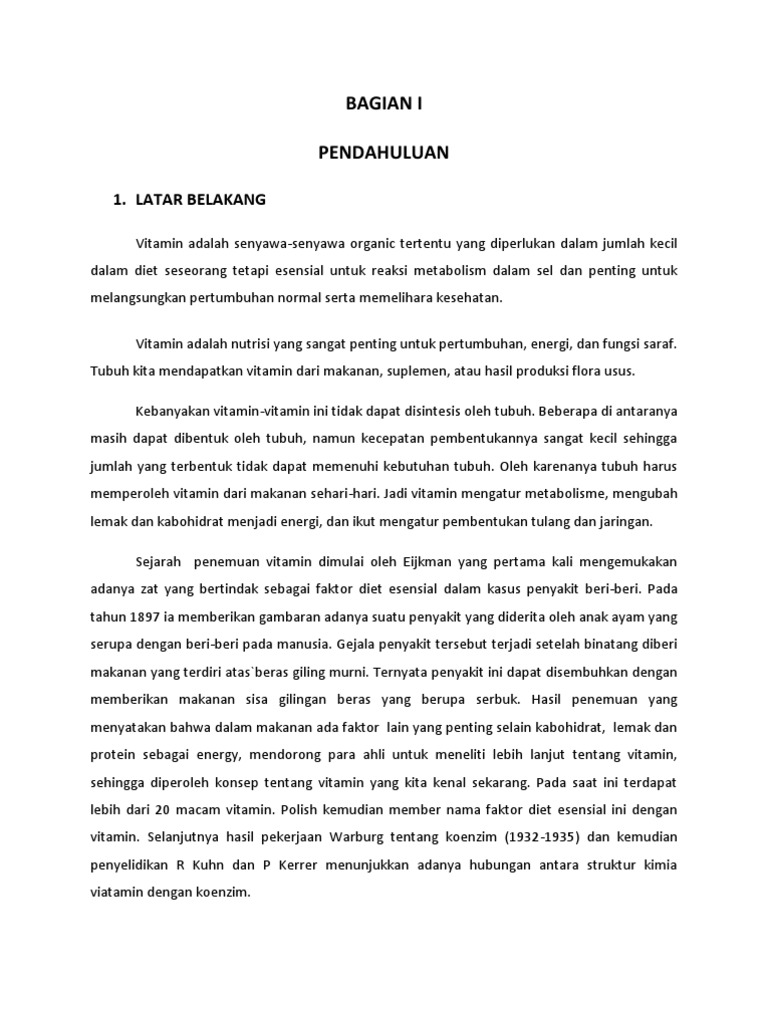 Makalah Biokimia Vitamin