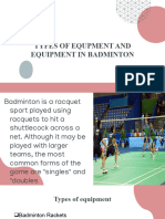 Different Equipment and Equipment in Badminton