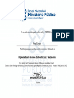 Certificado Diplomado en Gestin de Conflictos y Mediacin