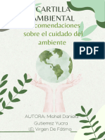 Documento a4 Portada Reporte Final Impacto Ambiental Verde Orgánico Simple