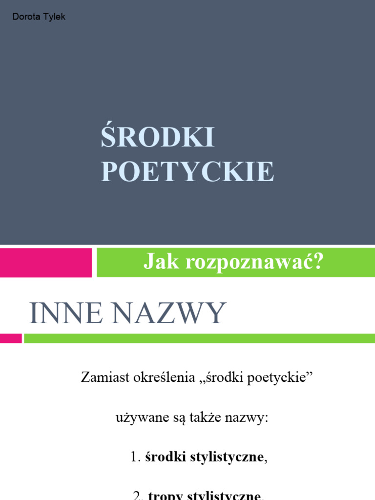 Srodki Poetyckie PDF